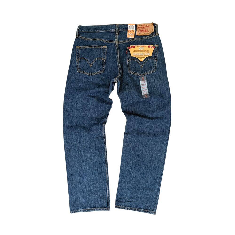 Vintage 2004 Levi’s 501 Original Jeans Men 36x32 Medium Wash Deadstock NWT Y2K